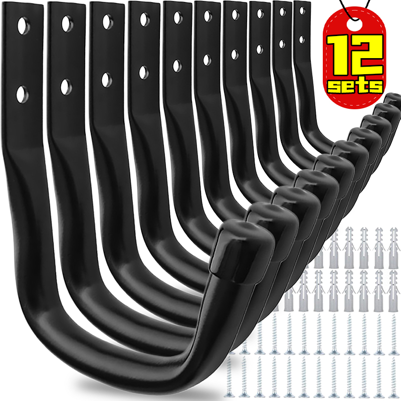 Cycling Gear Hanger - 12/2x Heavy Duty Metal Garage Storage