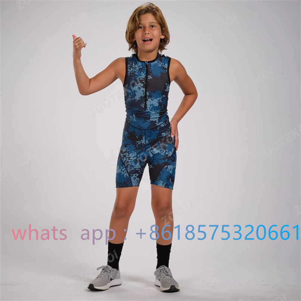 Cycling Gear Outfit - Zootekoi Boys Girls Universal Triathlon Sleeveless
