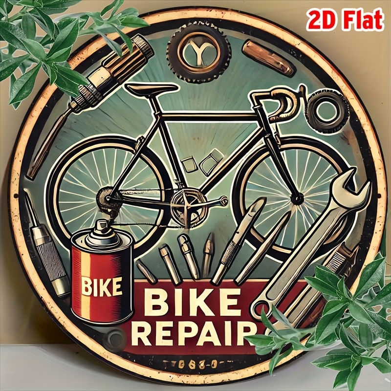 Vintage Cycling Gear - 2D Flat, 2D Flat Round 1pc