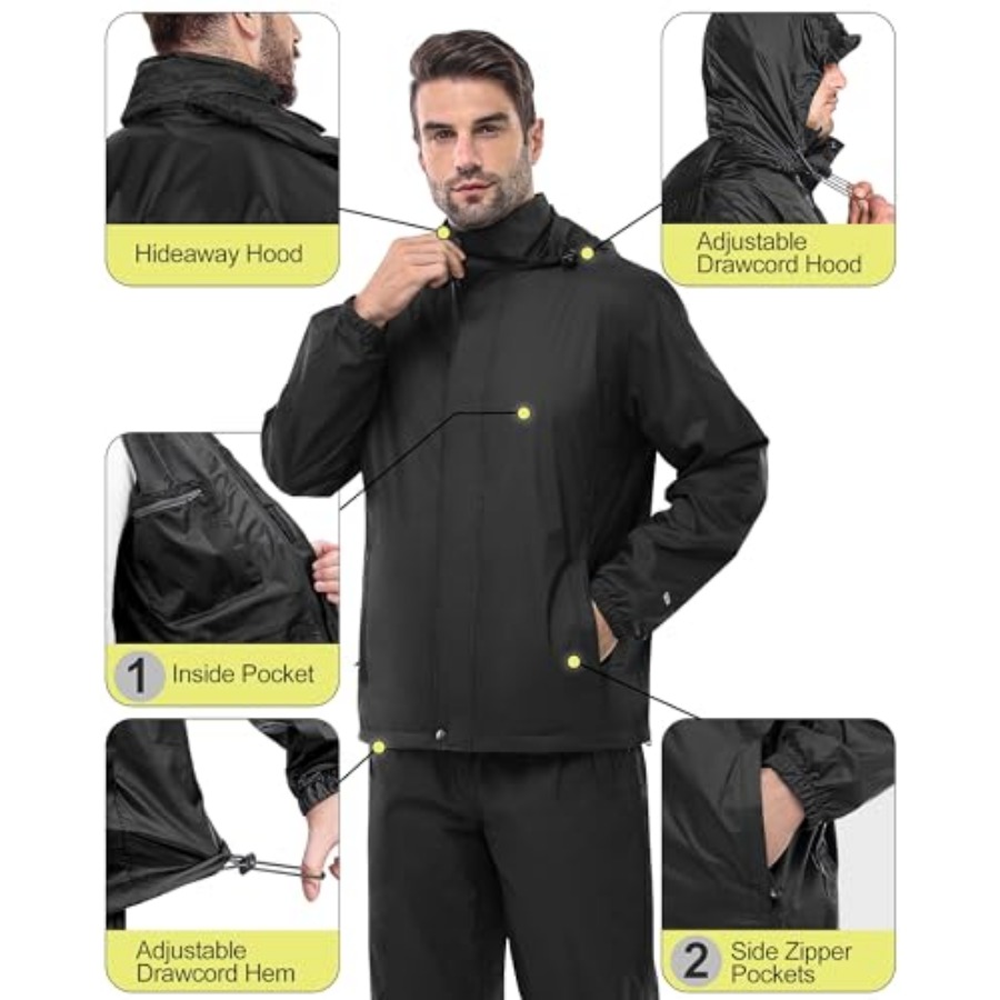 33, 000ft Men's Rain Suit Pack - огляд і ціна Cycling Gear Pants