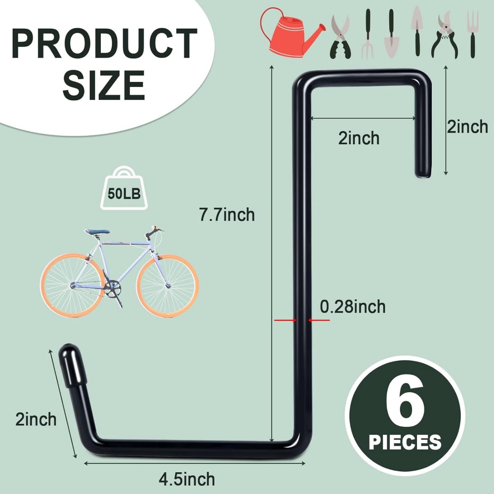 Larg 2/3/4/6/9 PCS Garage Hook - огляд і ціна Cycling Gear Hanger