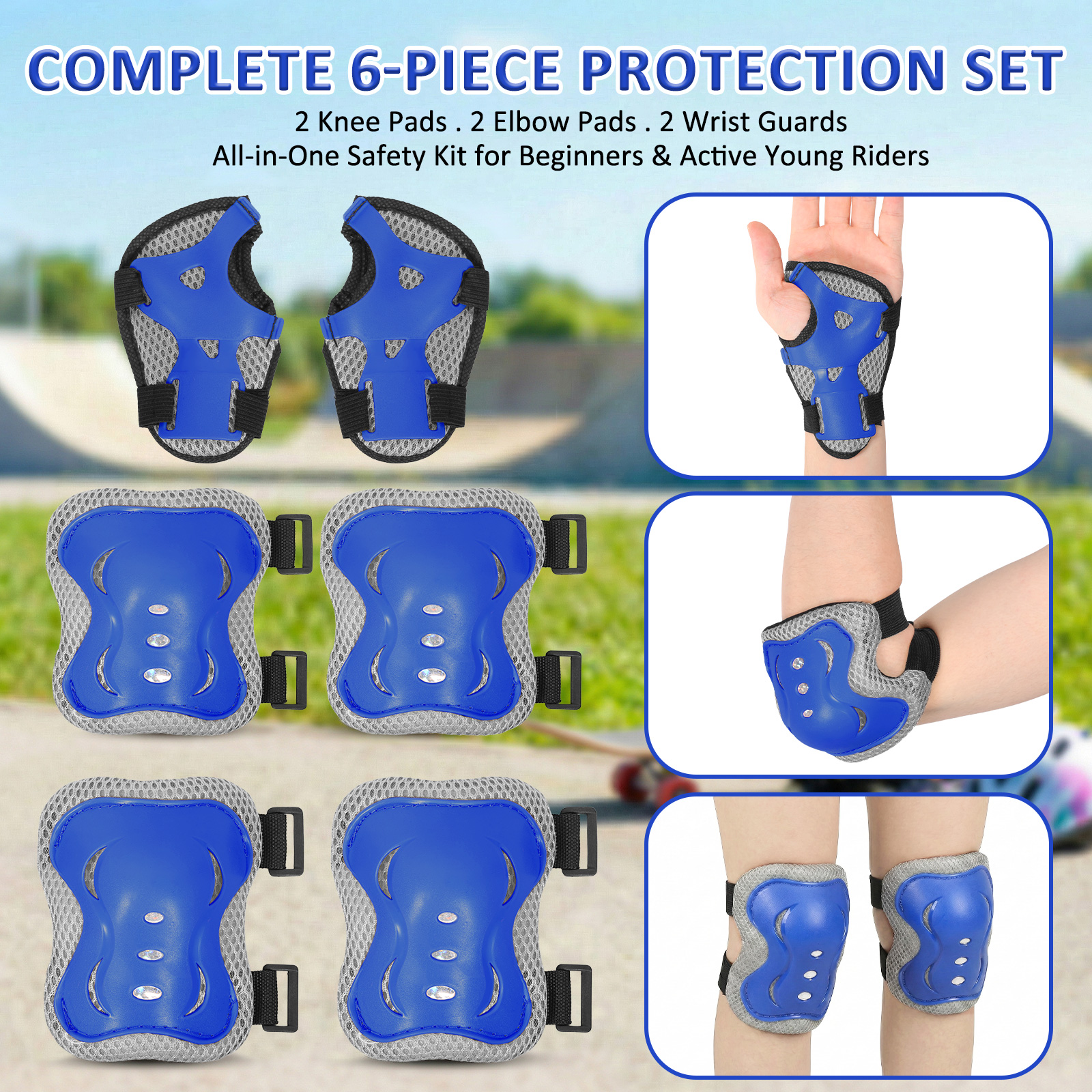 6 in 1 Knee Pads and Elbow Pad - огляд і ціна Cycling Gear Padding