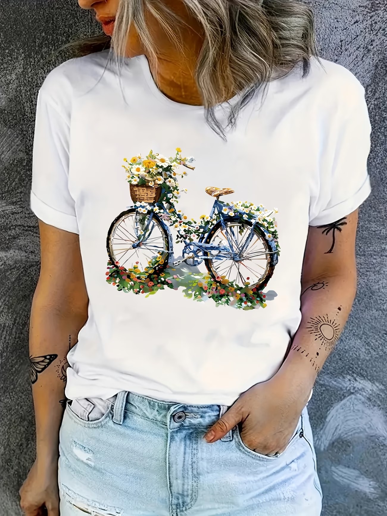 T-shirt 90s 2026 Floral Bike P - огляд і ціна Vintage Cycling Gear