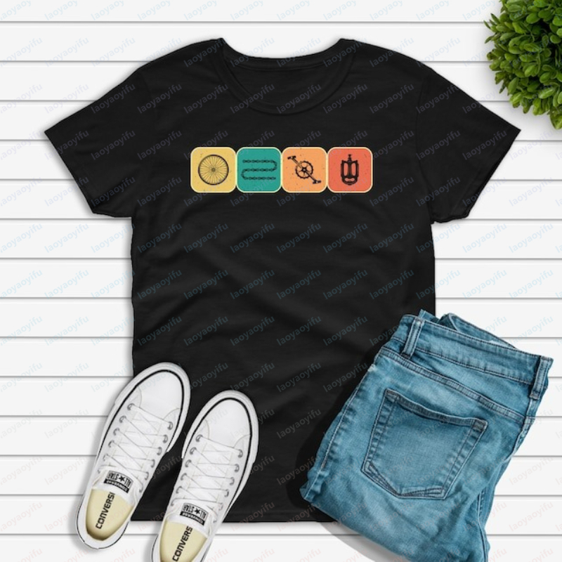 Bike Parts T-shirt Cycling Shi - огляд і ціна Vintage Cycling Gear